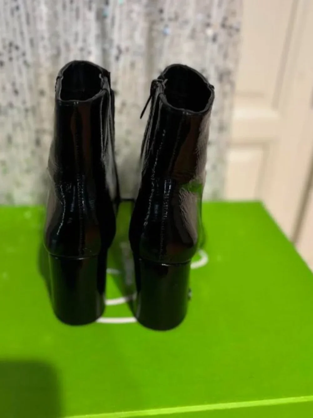 Sam Edelman Ankle Boots – Black Patent Leather Look. Size 7